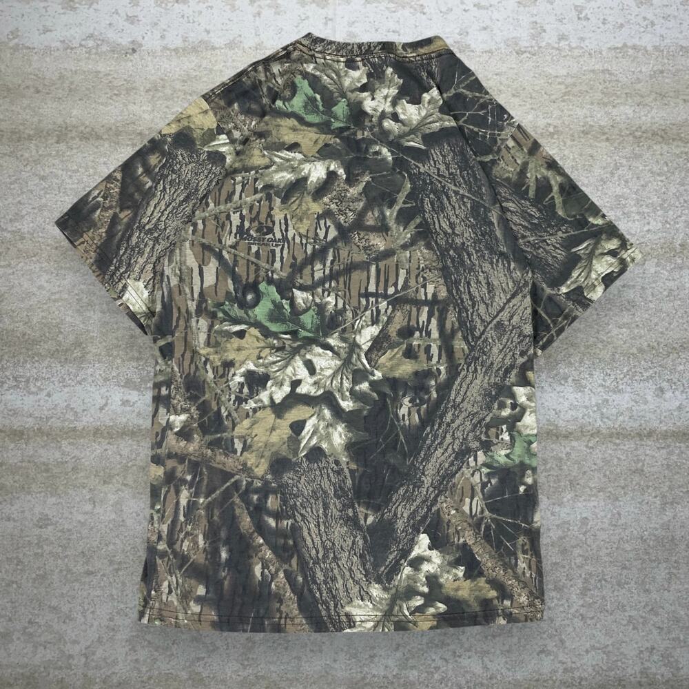Vintage 90s Mossy Oak Shirt Mens XL Hunting Camo Cotton Short Sleeve Woodland - Picture 2 of 5